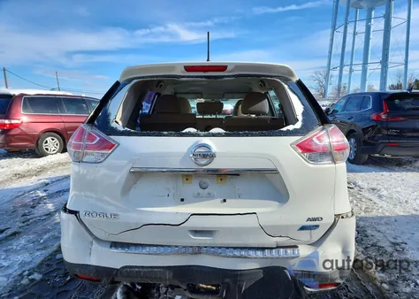 2015 Nissan Rogue S из США, поврежденный, VIN KNMAT2MV4FP583346